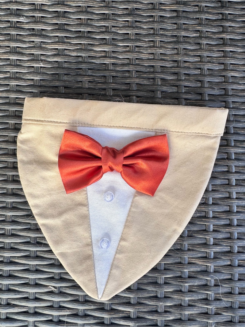 Dog bow tie with tux